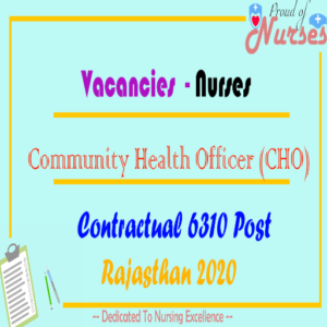 Read more about the article NHM CHO (Community Health Officer) Contractual 6310 Post Rajasthan 2020
