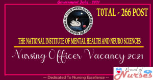 NIMHANS Nursing Officer Vacancy 2021