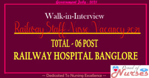 Railway Staff Nurse 2021