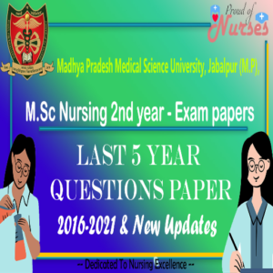 Read more about the article M.Sc Nursing 2nd Year Question Paper (MPMSU) Update 2021