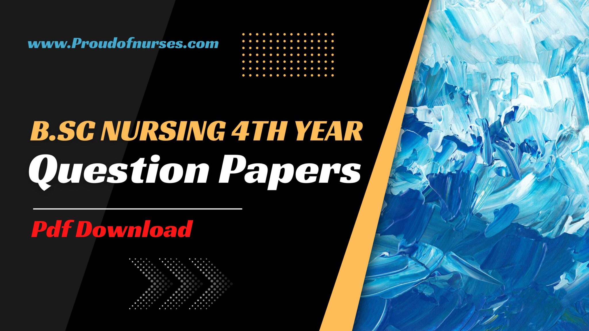 B.Sc Nursing 4th Year Question Papers