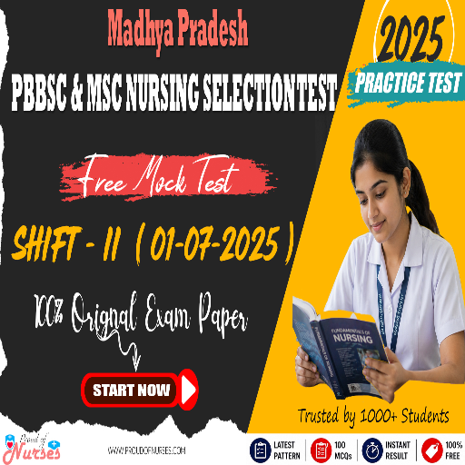 Read more about the article GNST/PNST MP MSc Nursing Entrance 2025 Orignal Question Paper (01 July 2025 Shift 2) – Free Practice Test