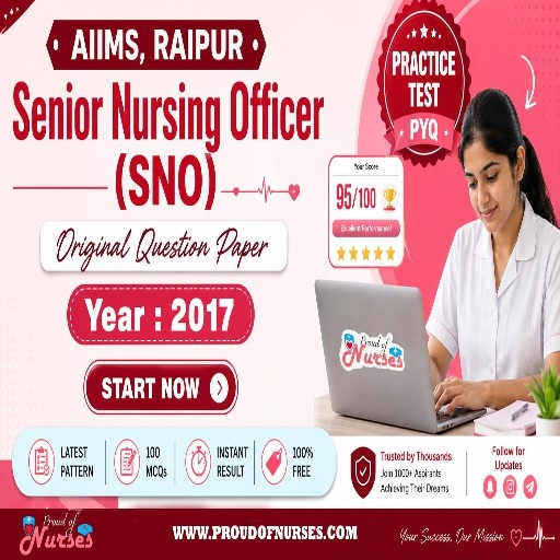 Read more about the article AIIMS Raipur Senior Nursing Officer (SNO) Exam 2017 Answer Key PDF – Free Practice Test