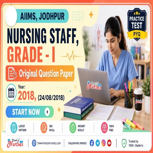 Read more about the article AIIMS Jodhpur Nursing Officer Grade I 2018 Morning Shift Question Paper PDF Download with Answers & Practice Test