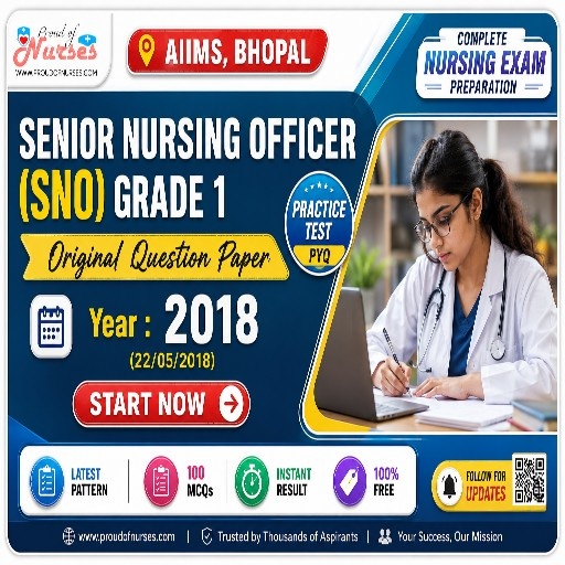 Read more about the article AIIMS Bhopal Senior Nursing Officer Staff Nurse Grade I 2018 Shift 1 Question Paper PDF Download + Answer Key & Practice Test